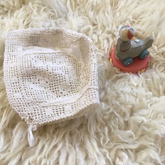 Antique Handmade Lace Christening Cap OS - Picture 2 of 11